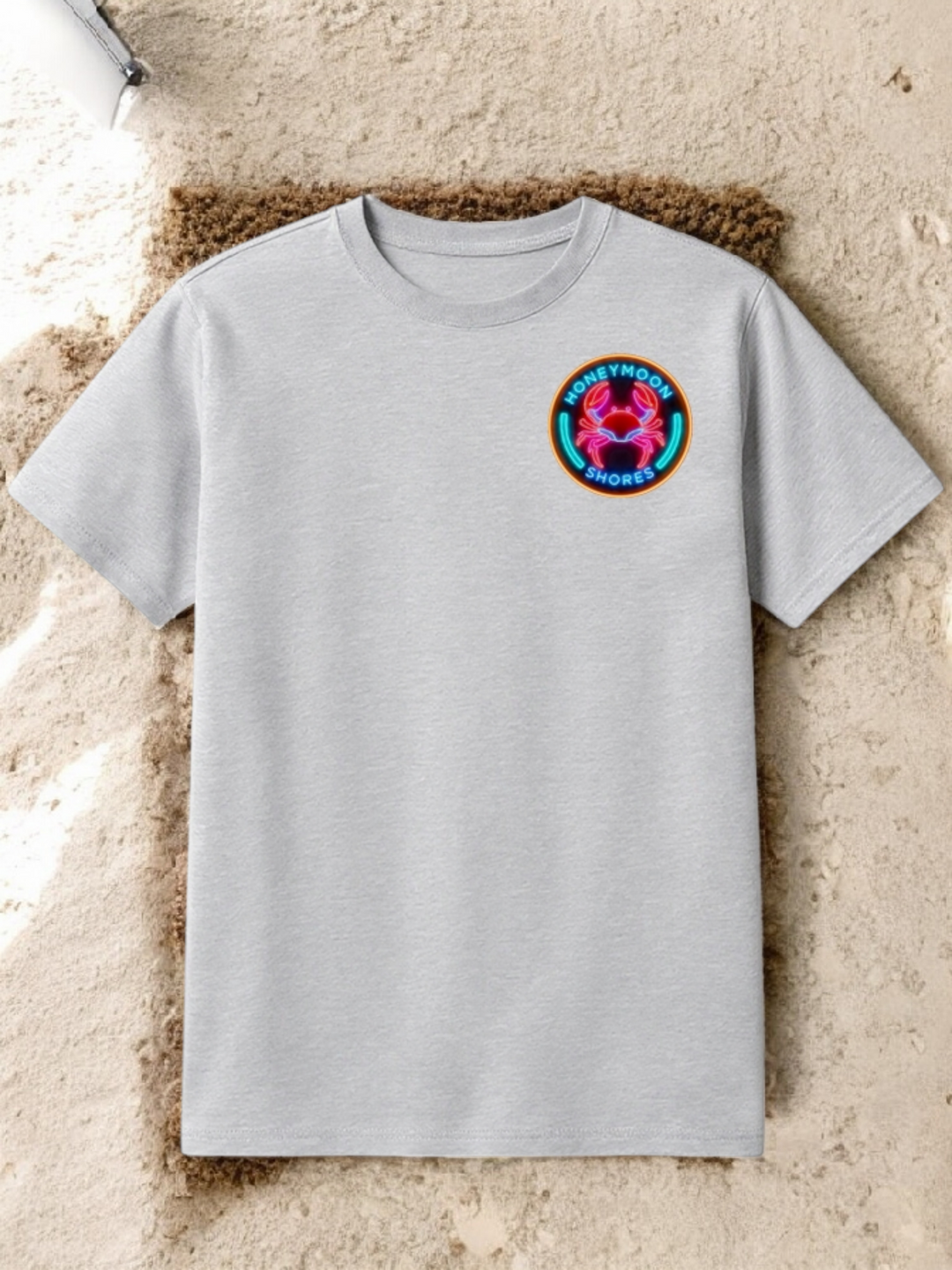 Honeymoon Shores Trendy Retro Crab Summer T-Shirt - Ormond Beach Florida