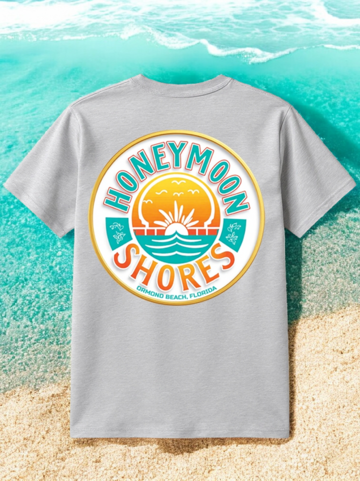 Honeymoon Shores Sunrise T-Shirt - Ormond Beach Florida