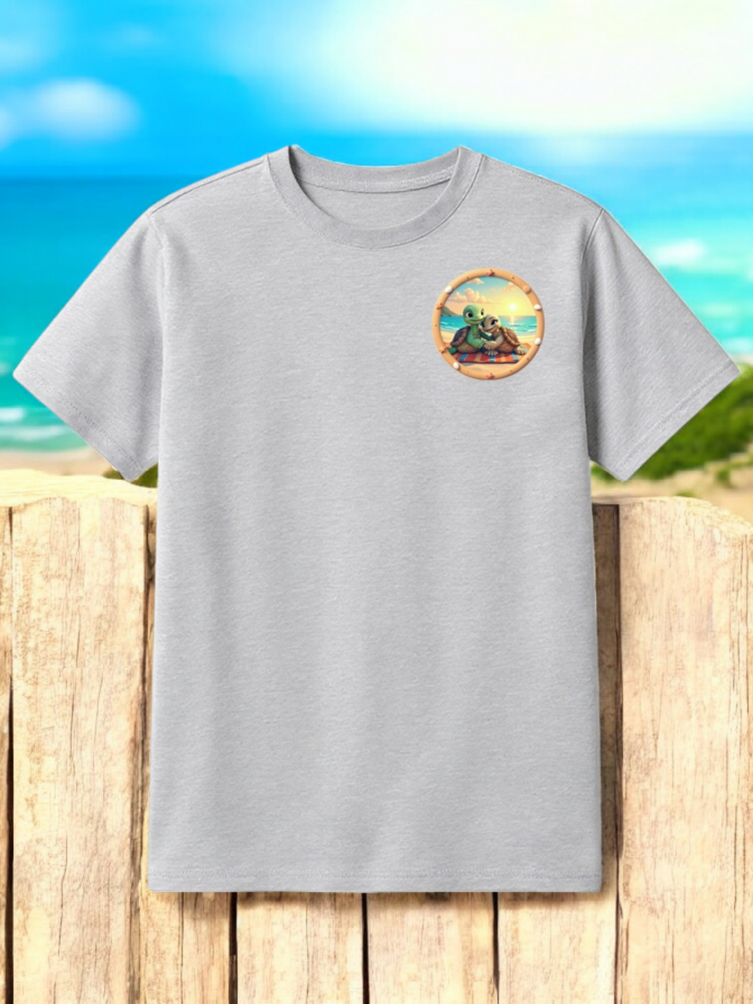 Honeymoon Shores Trendy Turtle Love Summer T-Shirt - Ormond Beach Florida