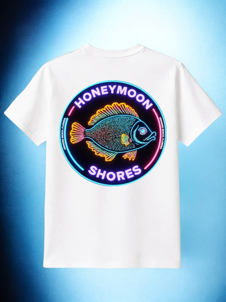 Honeymoon Shores Retro Fish #1 T-Shirt - Ormond Beach Florida