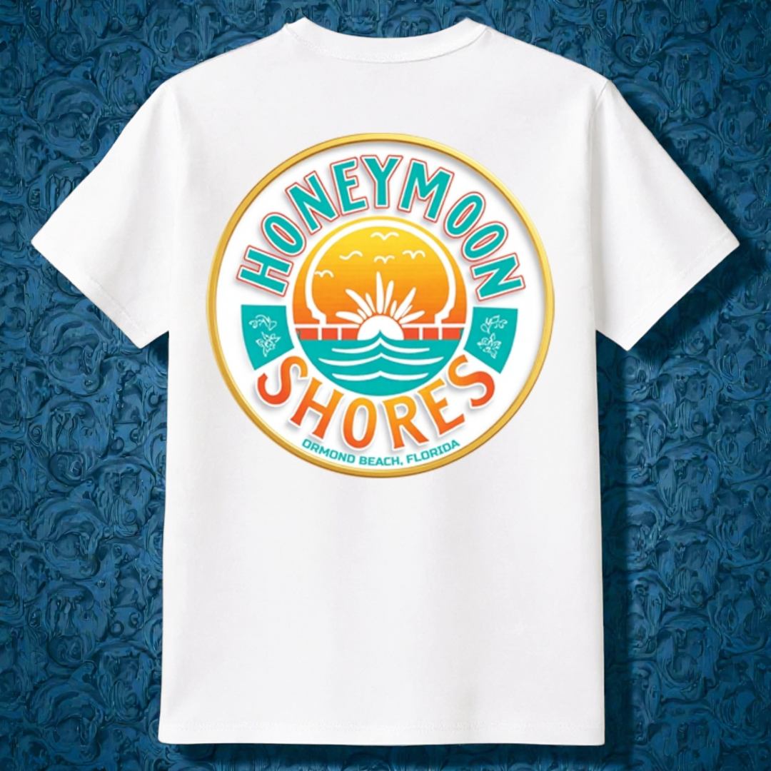 Honeymoon Shores Sunrise T-Shirt - Ormond Beach Florida