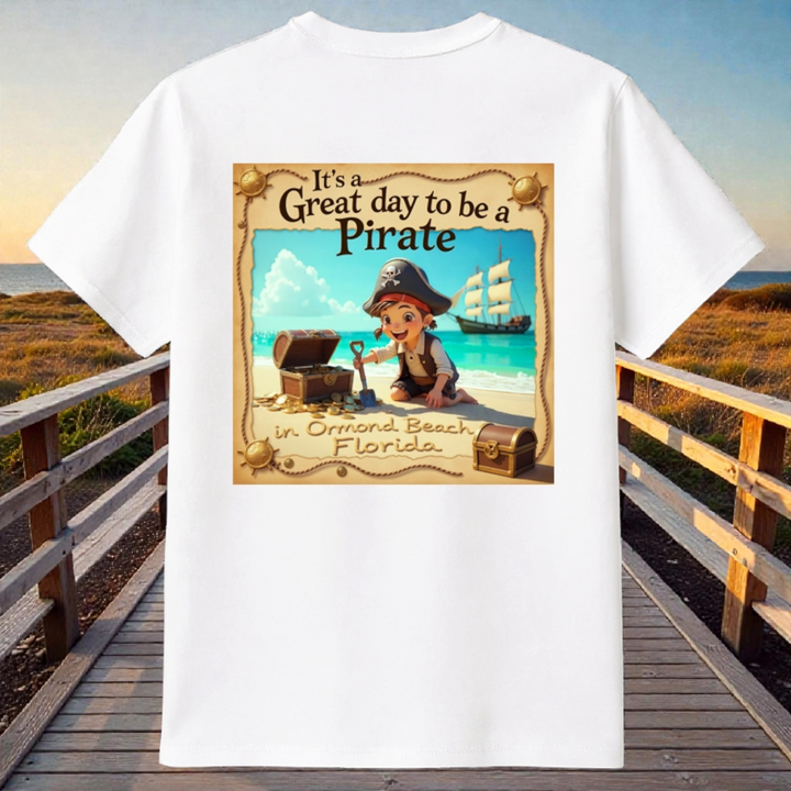 Honeymoon Shores Its a Good Day to Be A Pirate Summer T-Shirt - Ormond Beach Florida