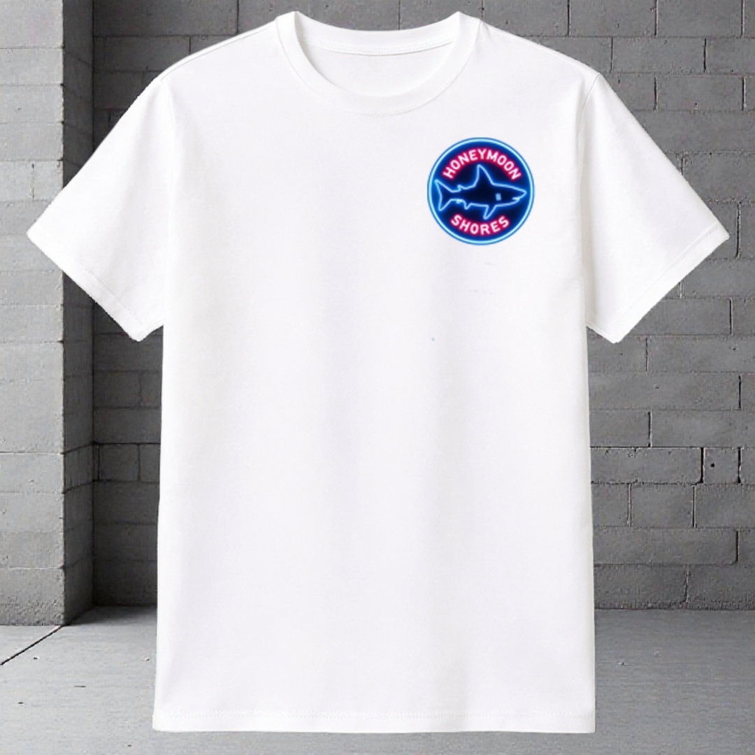 Honeymoon Shores Trendy Fashion Shark Summer T-Shirt - Ormond Beach Florida