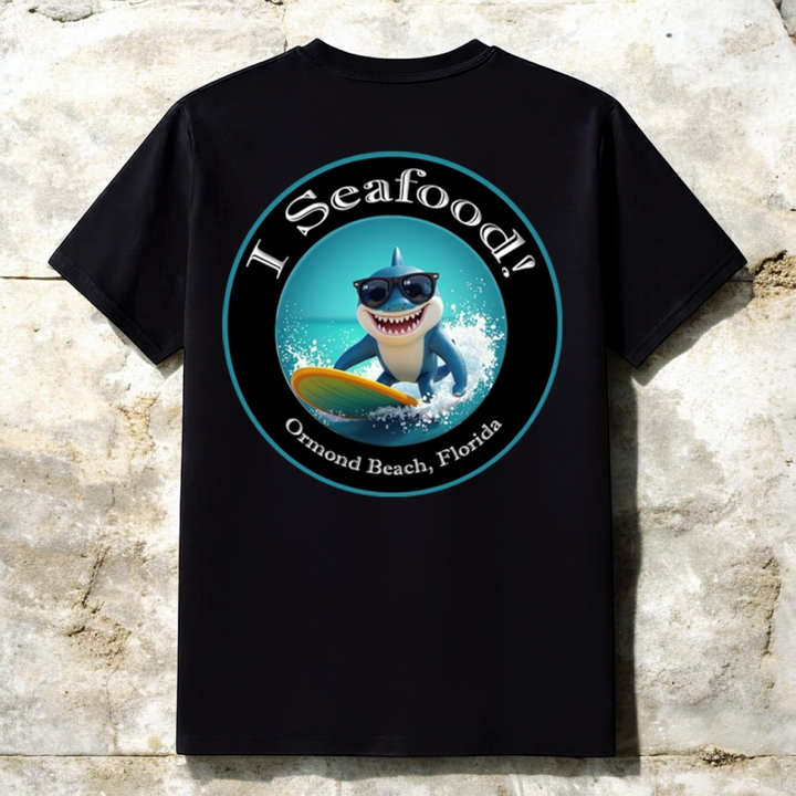 Honeymoon Shores Shark I See Food Trendy Summer T-Shirt - Ormond Beach Florida