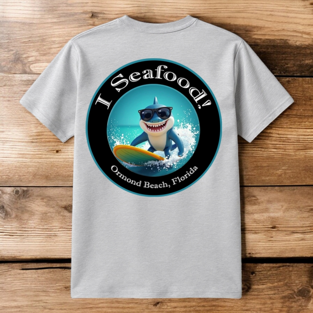 Honeymoon Shores Shark I See Food Trendy Summer T-Shirt - Ormond Beach Florida
