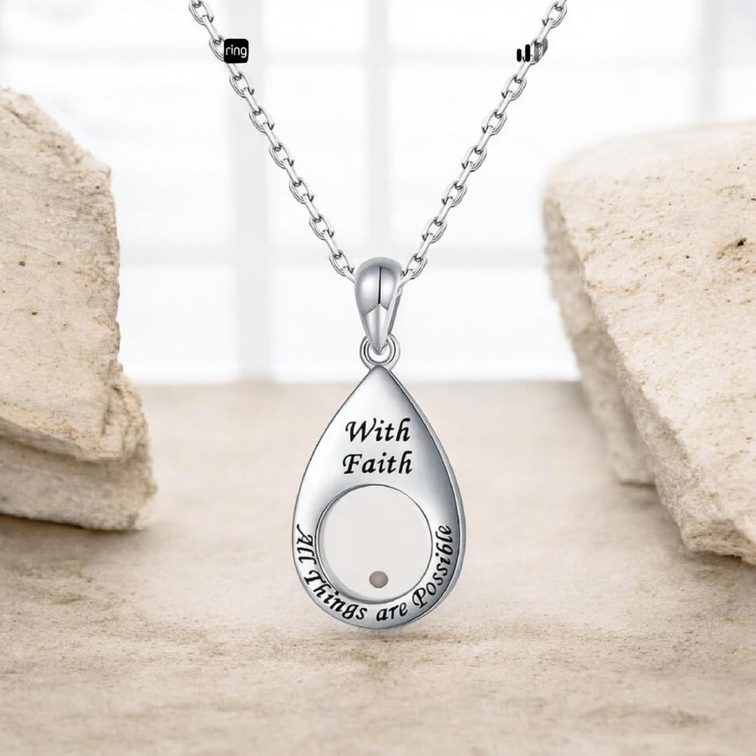 Faith Like a Mustard Seed Necklace Christian Jewelry - Stainless Steel