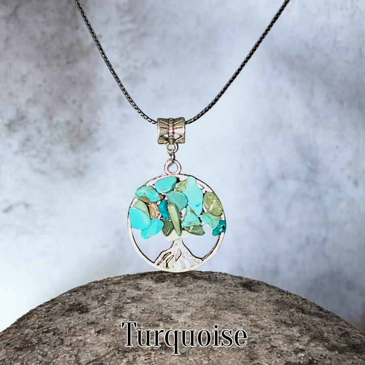 Tree of Life Necklace Stone Design Variety Colors Styles