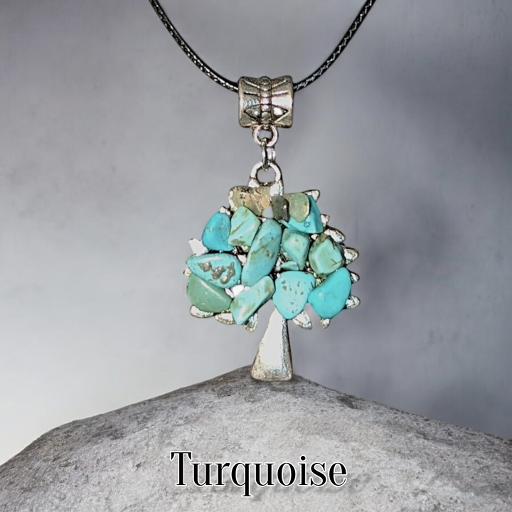 Tree of Life Necklace Stone Design Variety Colors Styles