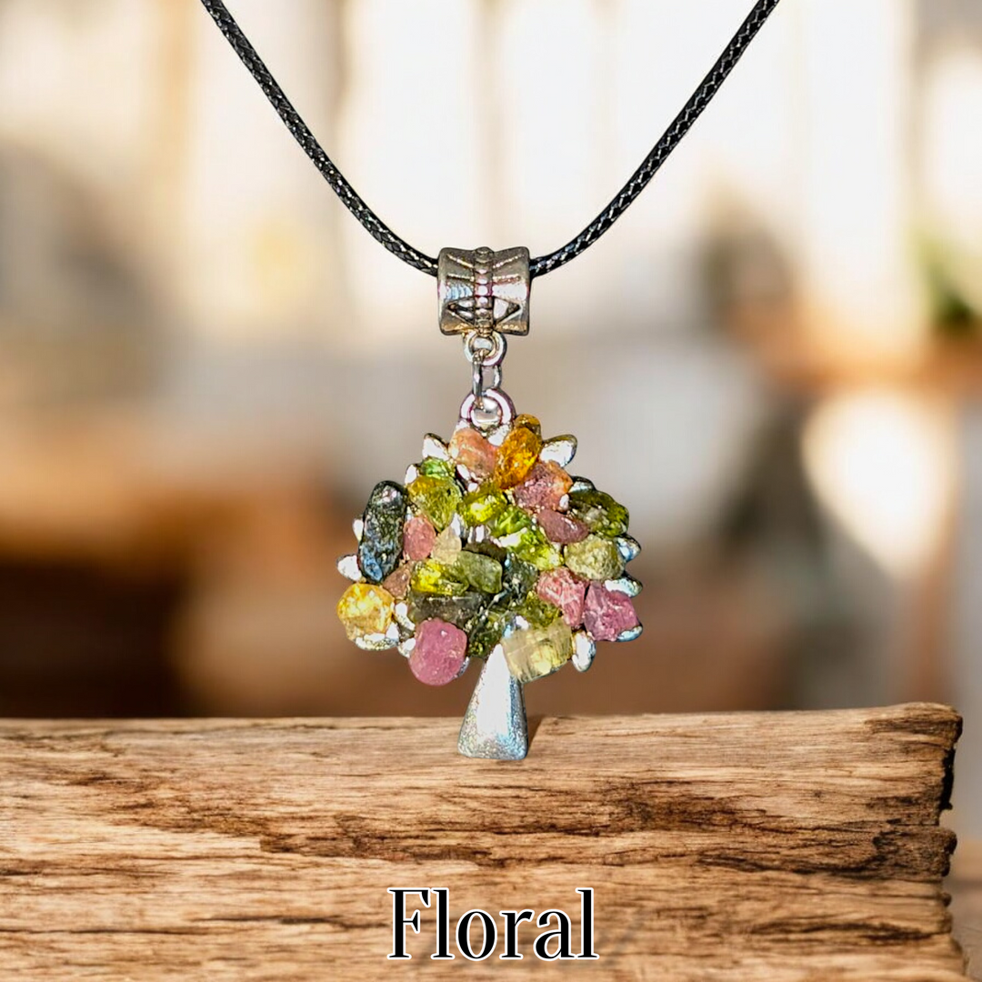Tree of Life Necklace Stone Design Variety Colors Styles