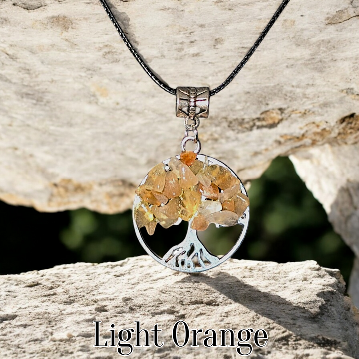 Tree of Life Necklace Stone Design Variety Colors Styles