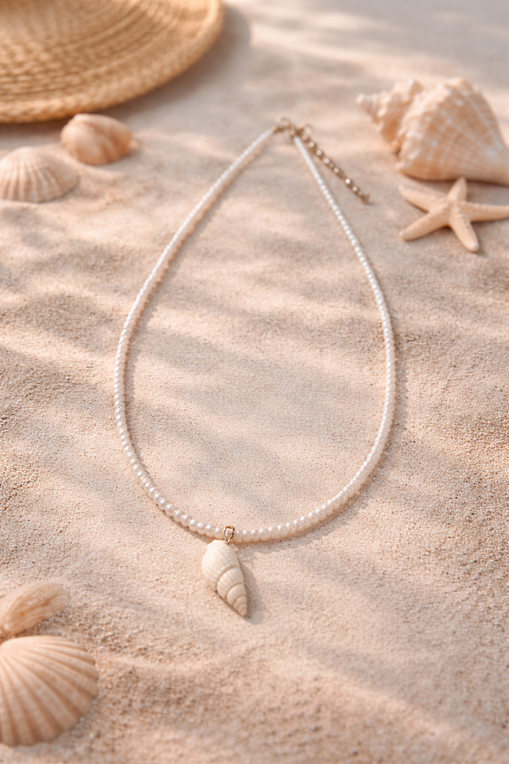 Beach Shell Pendant Necklace – Effortless Coastal Elegance
