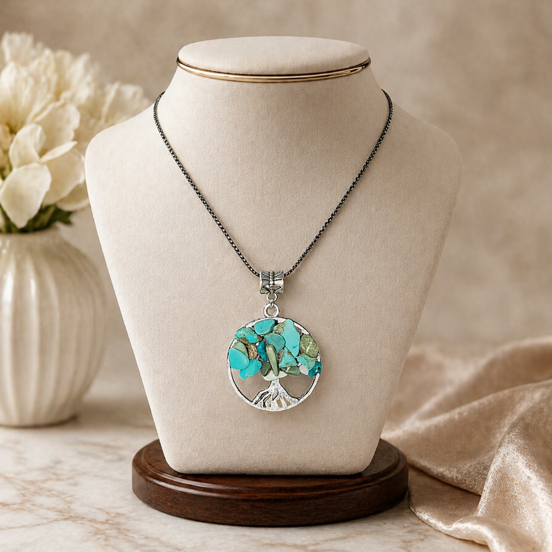 Tree of Life Necklace Stone Design Variety Colors Styles