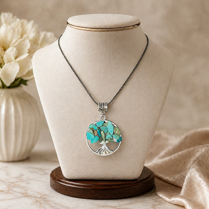 Tree of Life Necklace Stone Design Variety Colors Styles