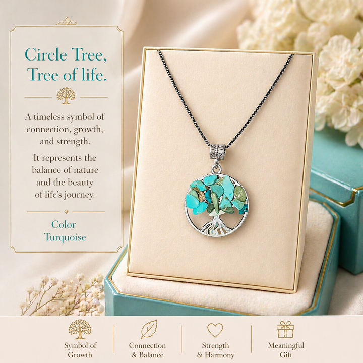 Tree of Life Necklace Stone Design Variety Colors Styles