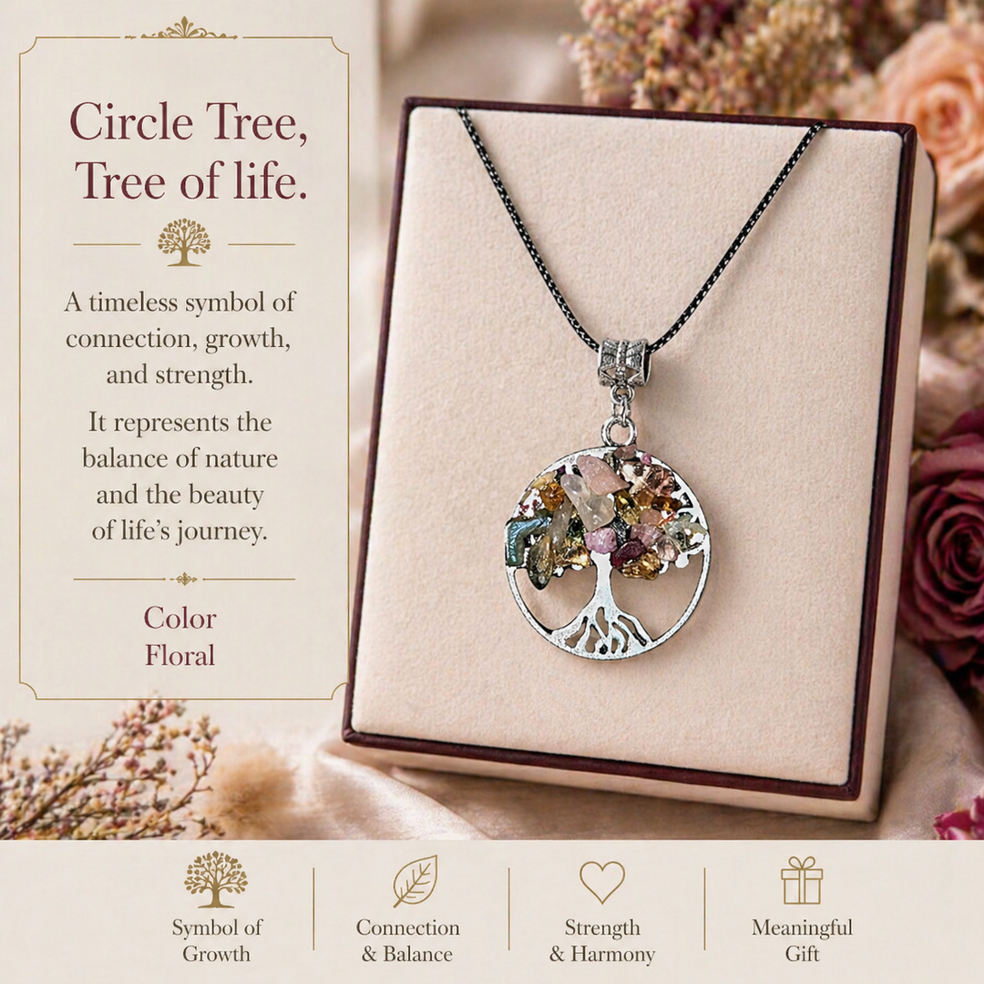 Tree of Life Necklace Stone Design Variety Colors Styles