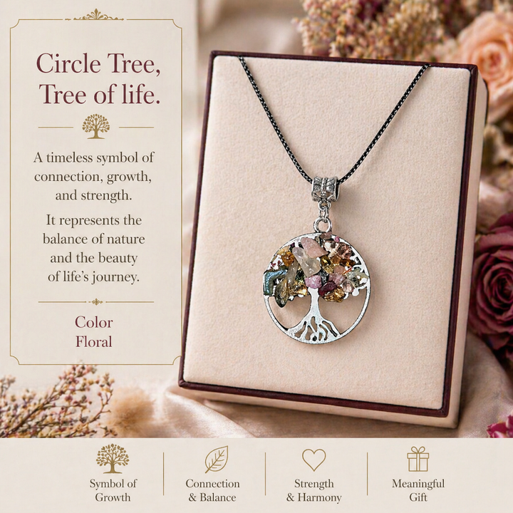 Tree of Life Necklace Stone Design Variety Colors Styles