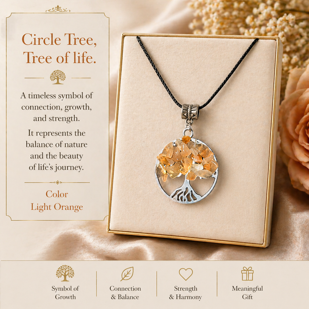 Tree of Life Necklace Stone Design Variety Colors Styles