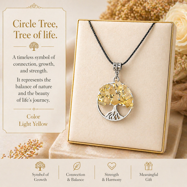 Tree of Life Necklace Stone Design Variety Colors Styles