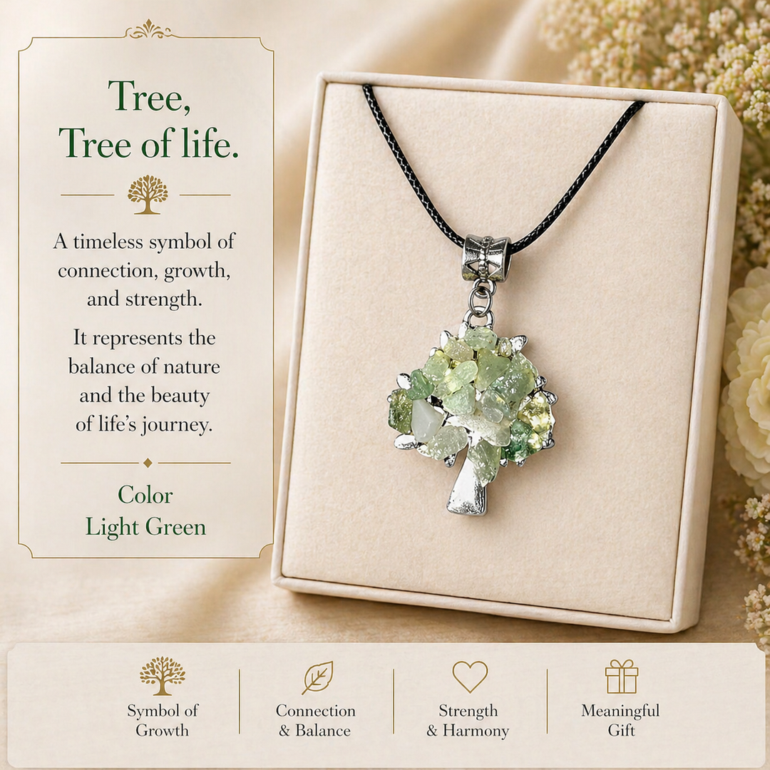 Tree of Life Necklace Stone Design Variety Colors Styles