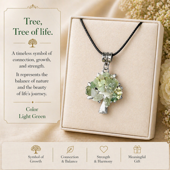 Tree of Life Necklace Stone Design Variety Colors Styles