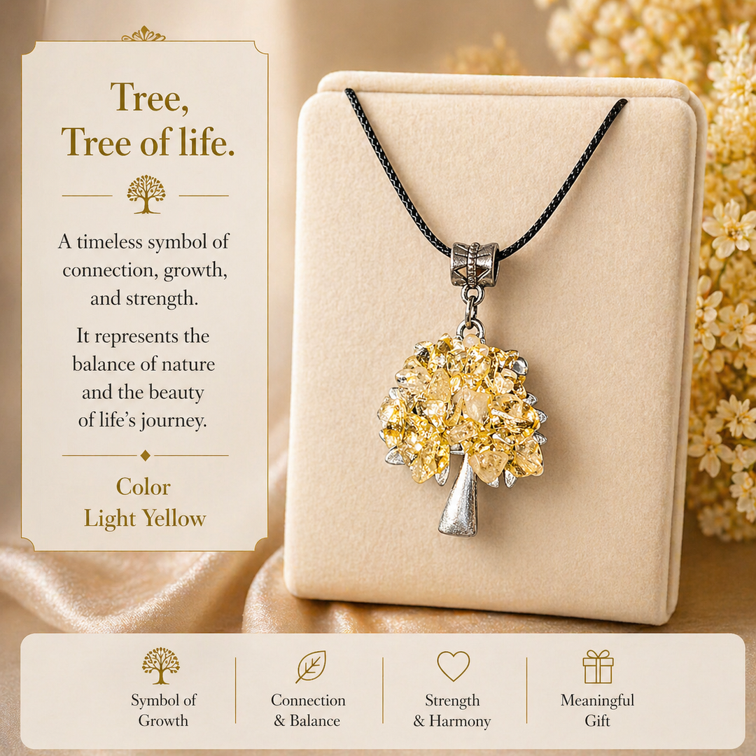 Tree of Life Necklace Stone Design Variety Colors Styles
