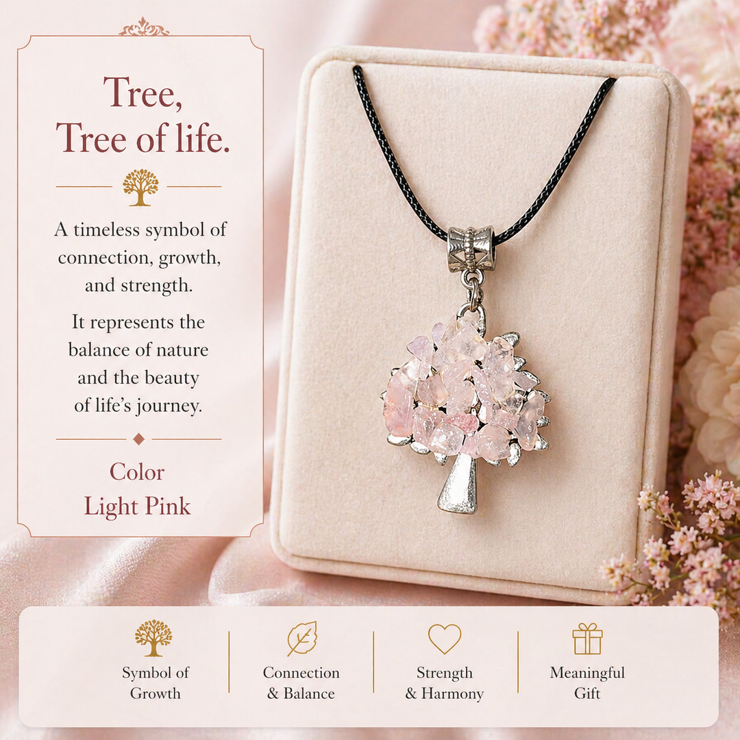 Tree of Life Necklace Stone Design Variety Colors Styles
