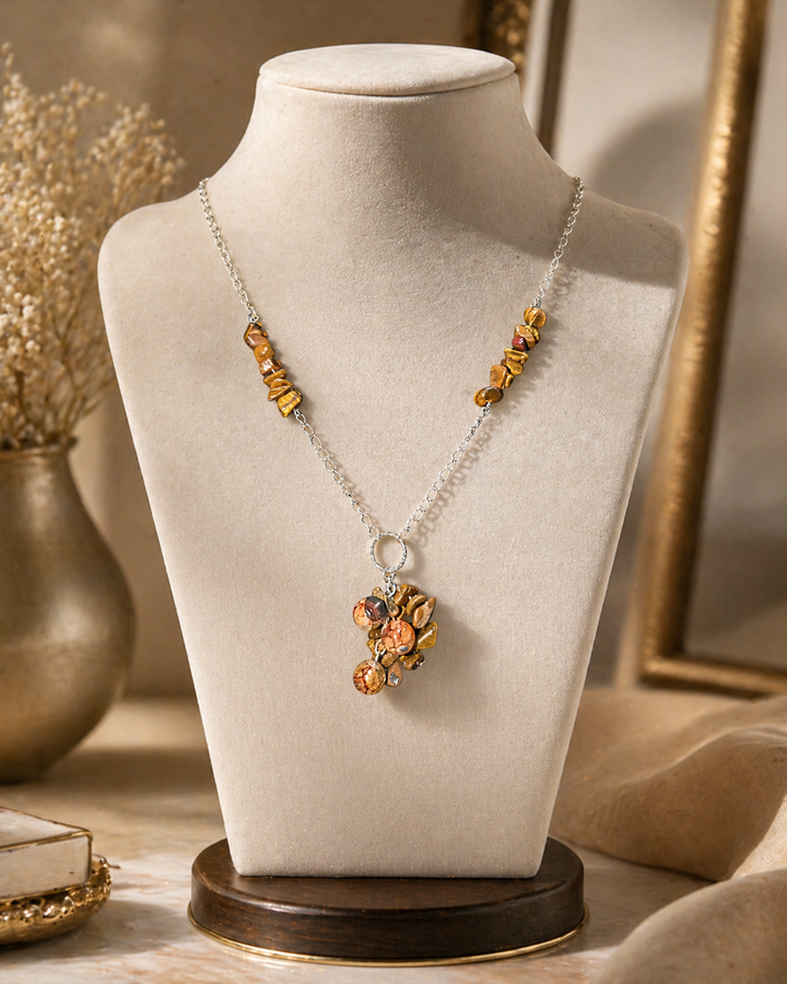 Natural Brown Stone Necklace