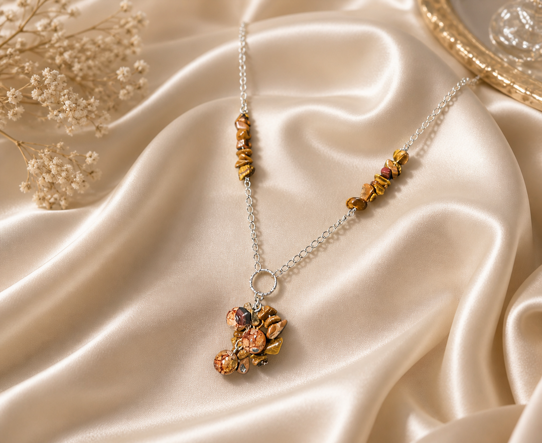 Natural Brown Stone Necklace