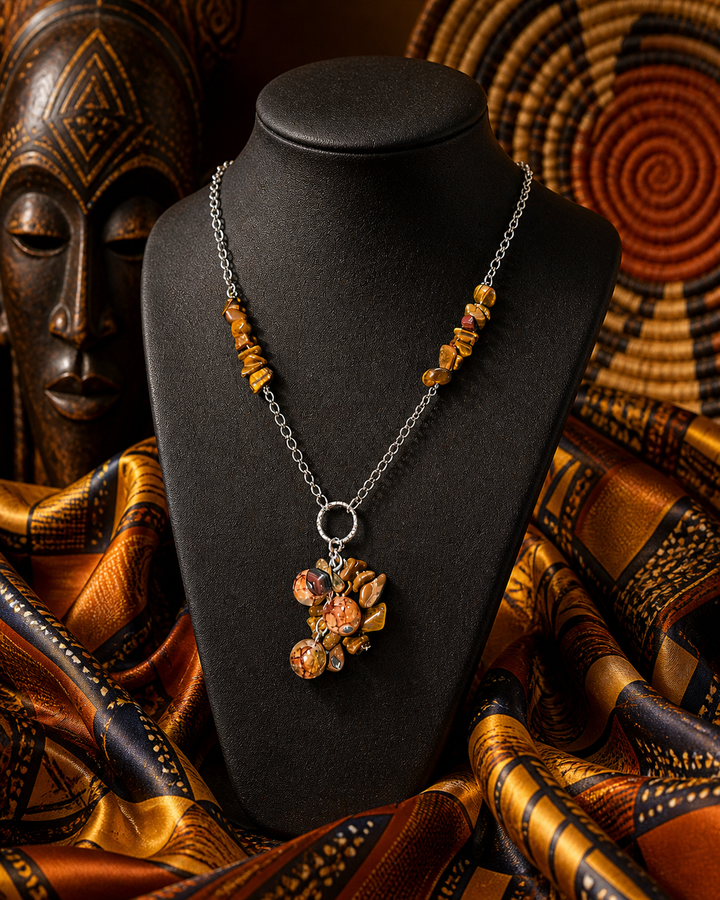 Natural Brown Stone Necklace