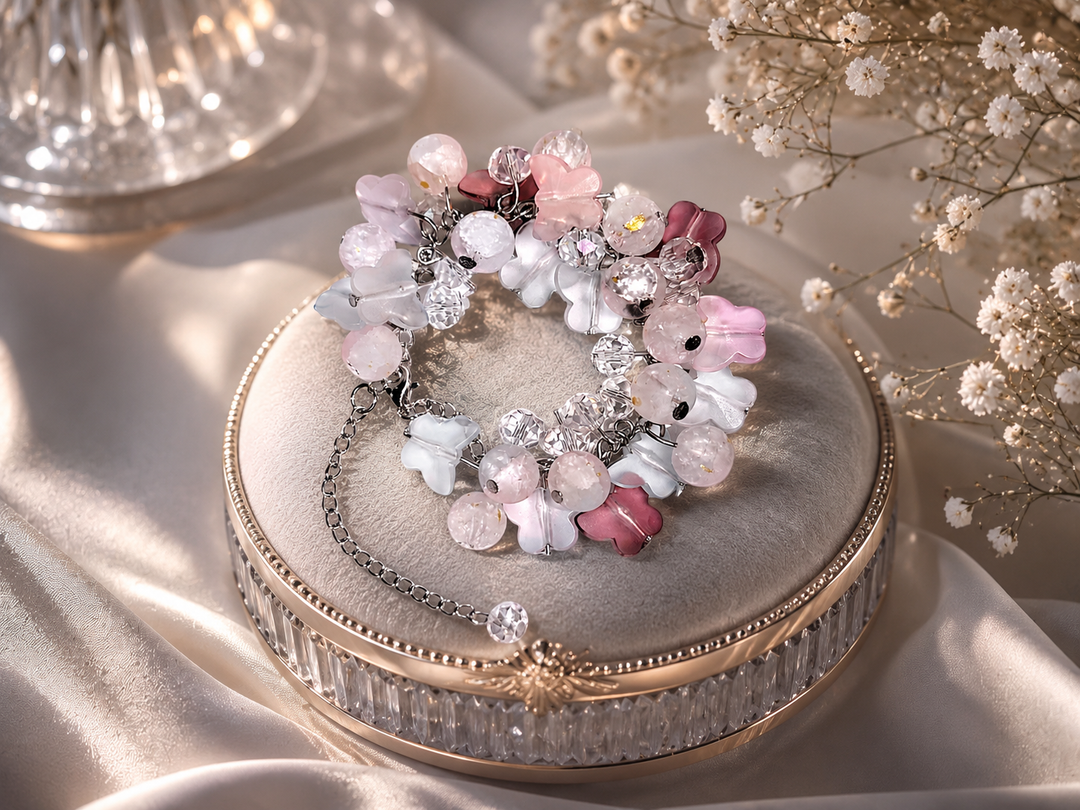 Soft Butterfly Charm Bracelet with stainless steel chain adjustable lobster clasp bracelet for women