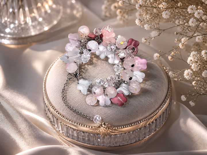 Soft Butterfly Charm Bracelet with stainless steel chain adjustable lobster clasp bracelet for women