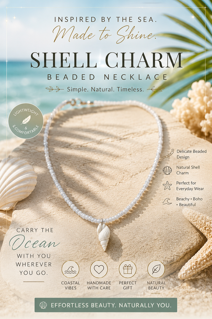 Beach Shell Pendant Necklace – Effortless Coastal Elegance
