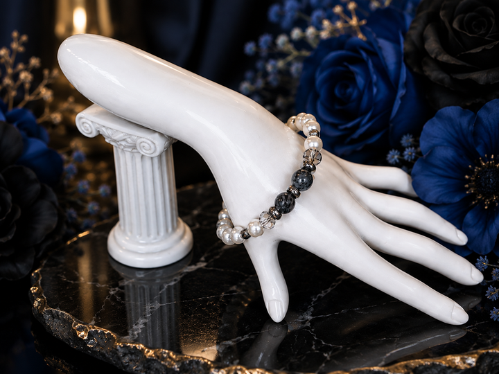 Charcoal Smoke Pearl Bracelet