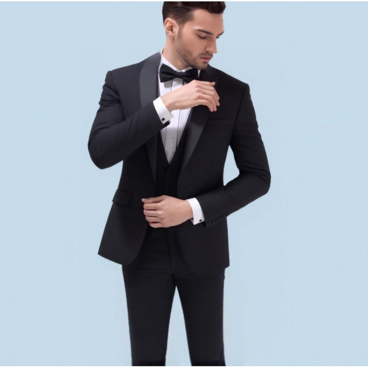 Big Size Men's Suit Set Business Formal Slim Fit  Version Casual Tuxedo Two-Piece Set Groom Wedding Dress