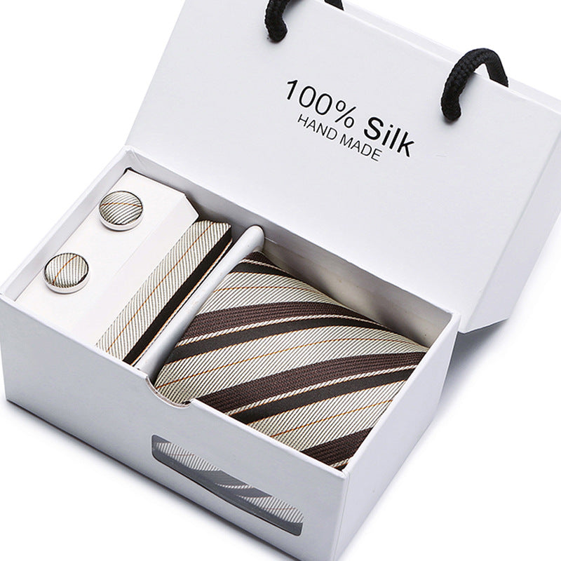 Men's Tie Spot Gift Box 5-Piece Suit Group Tie Business Formal Wedding Tie