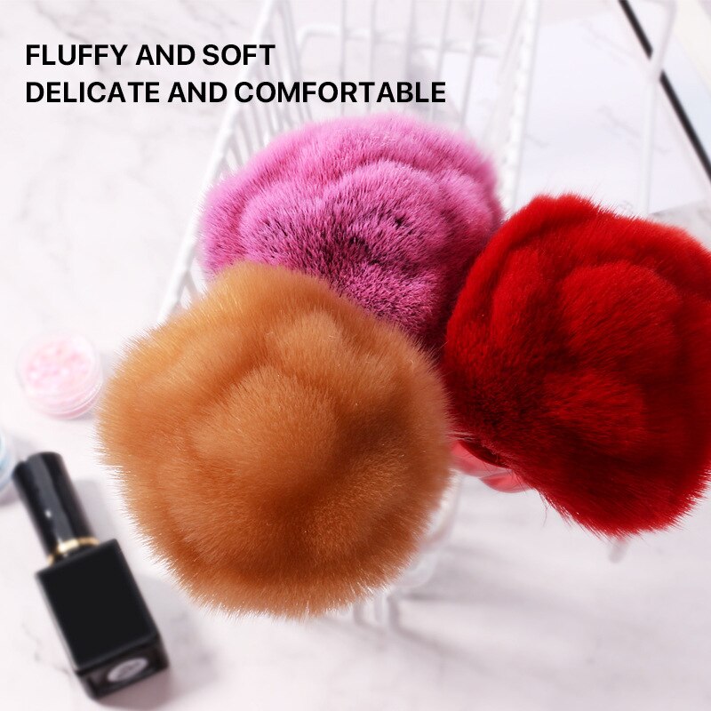 Flower Nail Brush For Manicure Rose Nail Art Brush Nail Accesories Tools Popular Round Small Gel polish Dust Cleaning Brushes