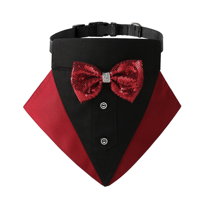 British style wedding suit dog bibs wedding triangle scarf pet scarf collar
