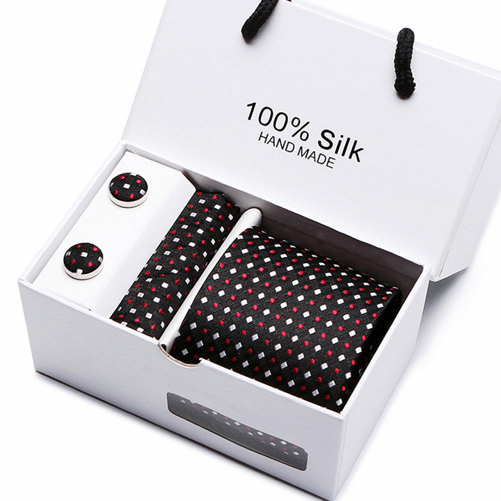 Men's Tie Spot Gift Box 5-Piece Suit Group Tie Business Formal Wedding Tie