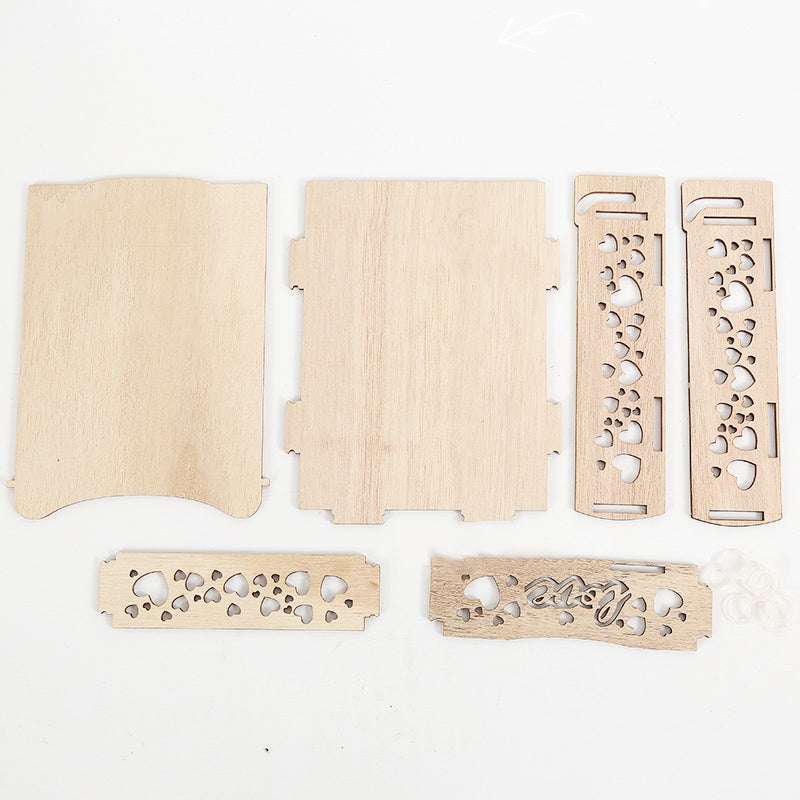 Wooden Craft Home Decoration Wedding Celebration Sign-in Card Wishing Tree Valentine's Day Sign-in Table Photo Frame