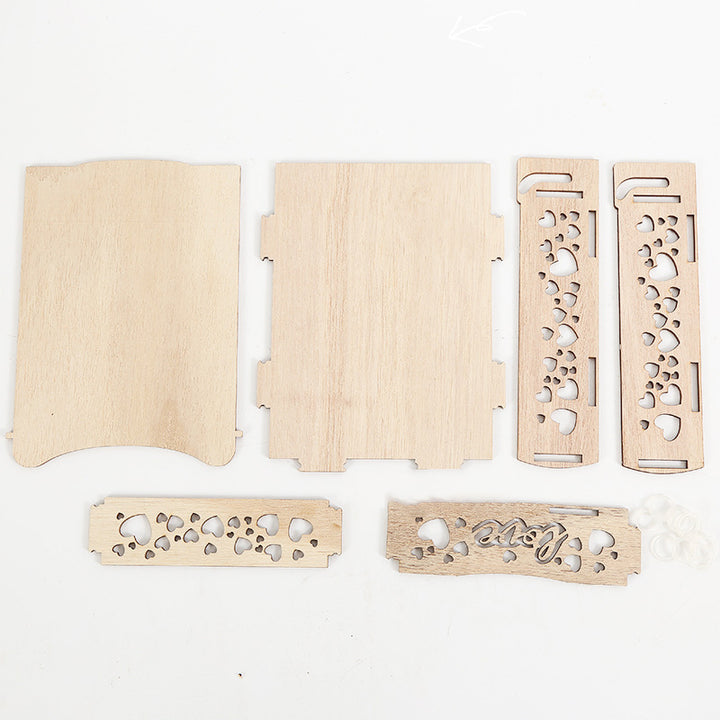 Wooden Craft Home Decoration Wedding Celebration Sign-in Card Wishing Tree Valentine's Day Sign-in Table Photo Frame