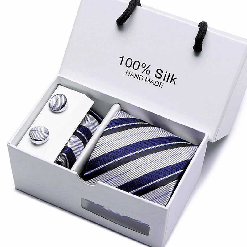 Men's Tie Spot Gift Box 5-Piece Suit Group Tie Business Formal Wedding Tie