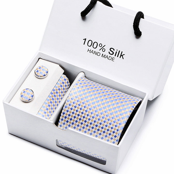 Men's Tie Spot Gift Box 5-Piece Suit Group Tie Business Formal Wedding Tie