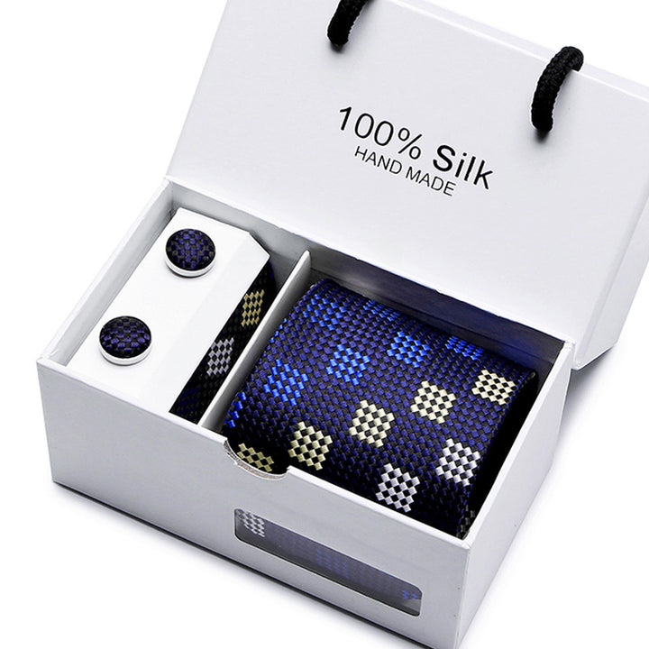 Men's Tie Spot Gift Box 5-Piece Suit Group Tie Business Formal Wedding Tie