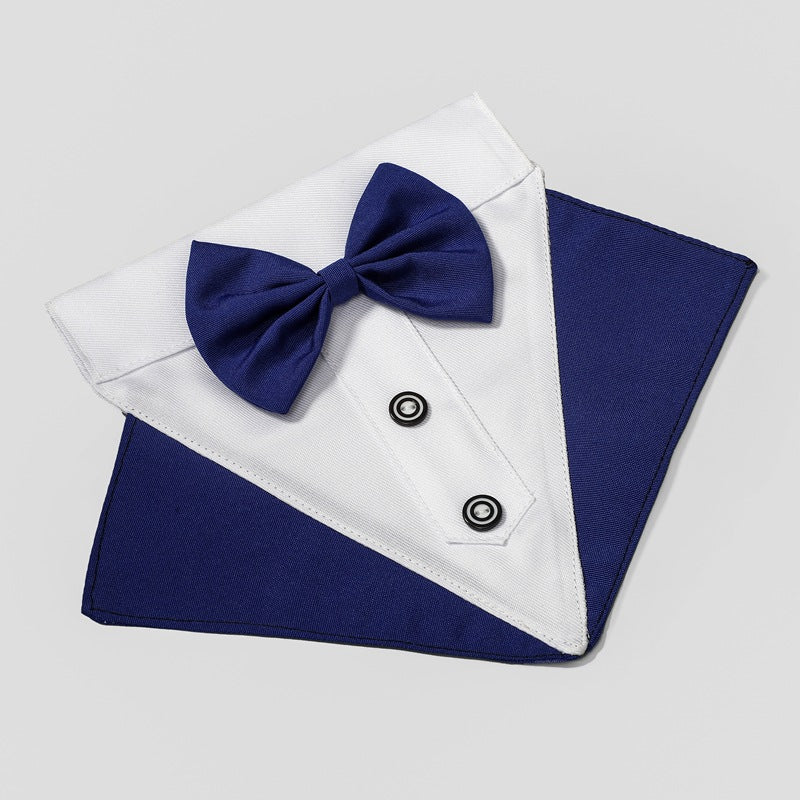 British style wedding suit dog bibs wedding triangle scarf pet scarf collar