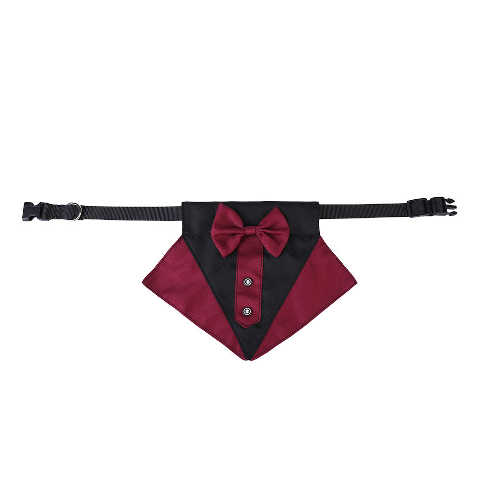 British style wedding suit dog bibs wedding triangle scarf pet scarf collar