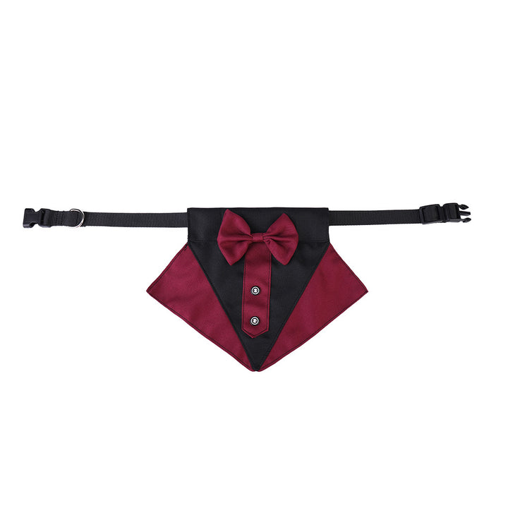 British style wedding suit dog bibs wedding triangle scarf pet scarf collar