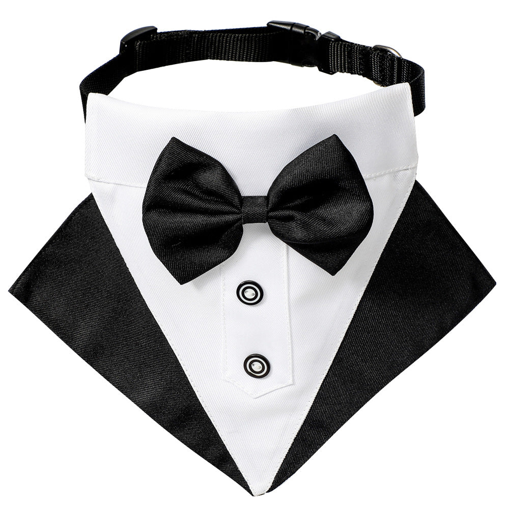 British style wedding suit dog bibs wedding triangle scarf pet scarf collar
