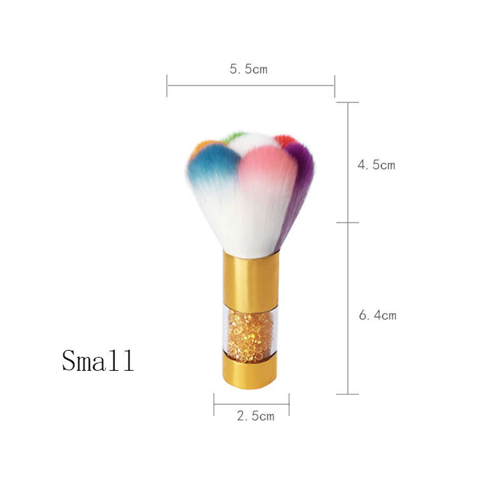 Nail Tools Acrylic Dust Brush Belt Drill Colorful Makeup Brush Cleaning Brush Rainbow Brush