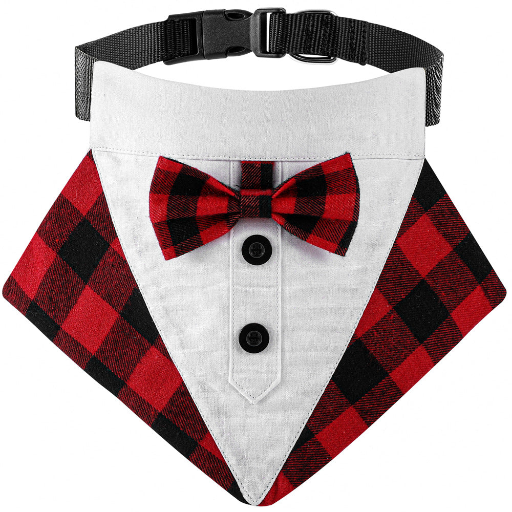British style wedding suit dog bibs wedding triangle scarf pet scarf collar