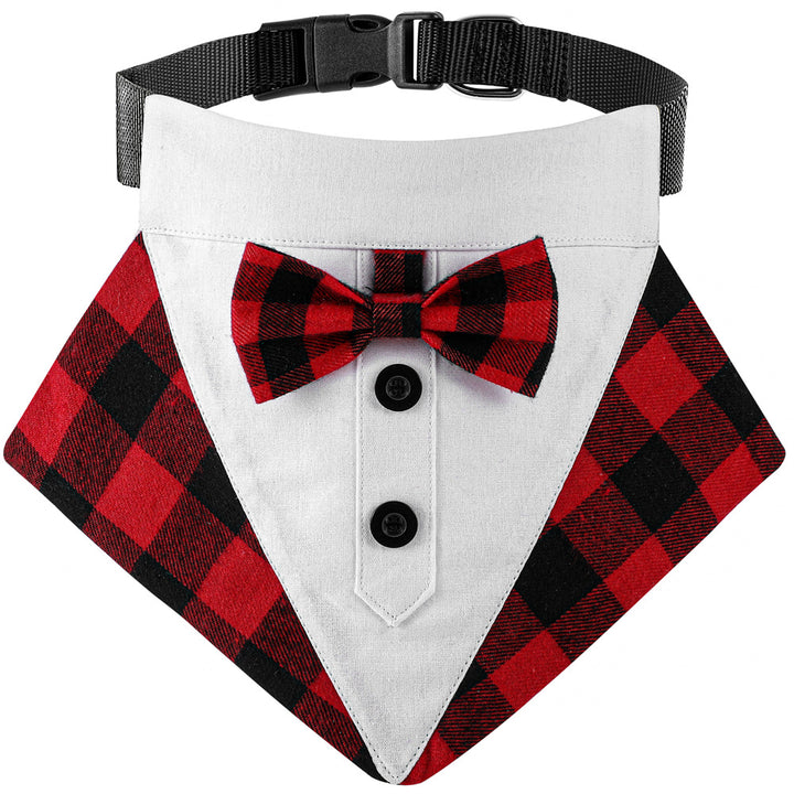 British style wedding suit dog bibs wedding triangle scarf pet scarf collar